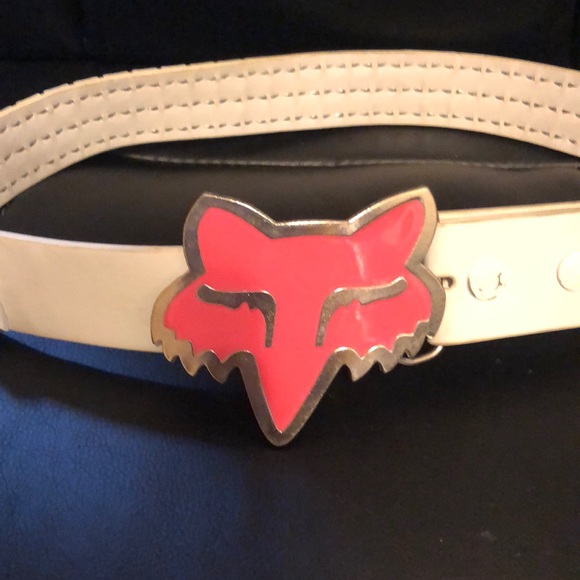 White faux leather interchangeable studded belt - Picture 1 of 8